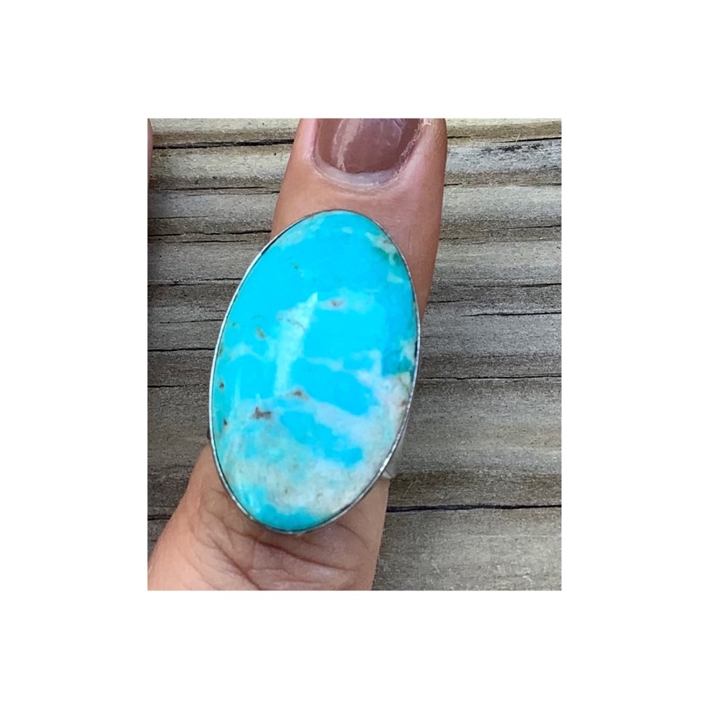 Sterling 925 Silver Authentic Turquoise Ring - image 2